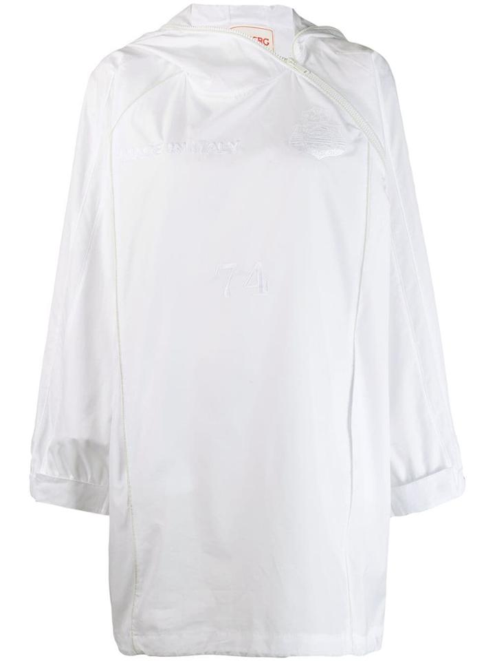Iceberg Hooded Zip Dress - White