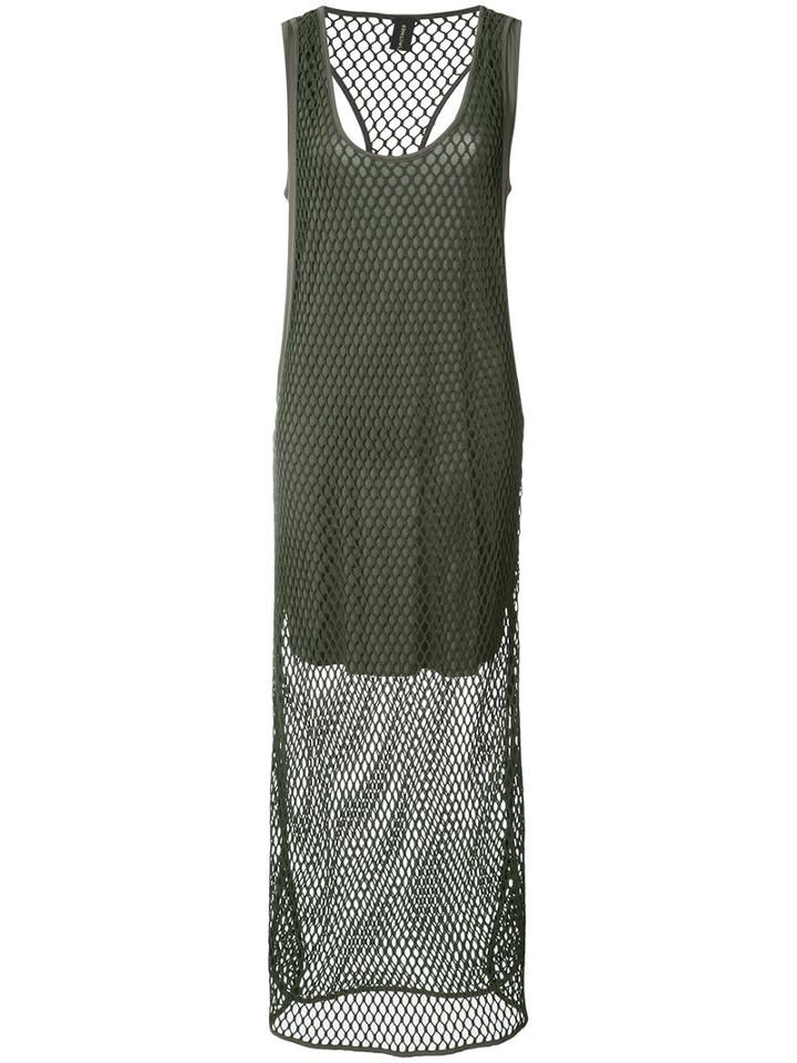 Alexandre Vauthier - Fishnet Tank Dress - Women - Cotton/spandex/elastane/viscose - 2, Green, Cotton/spandex/elastane/viscose