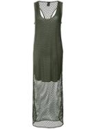 Alexandre Vauthier - Fishnet Tank Dress - Women - Cotton/spandex/elastane/viscose - 2, Green, Cotton/spandex/elastane/viscose