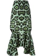 Givenchy Fitted Peplum Skirt, Women's, Size: 38, Green, Viscose/spandex/elastane/acetate/silk