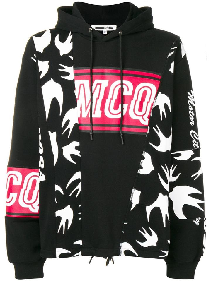 Mcq Alexander Mcqueen Bird Print Hoodie - Black