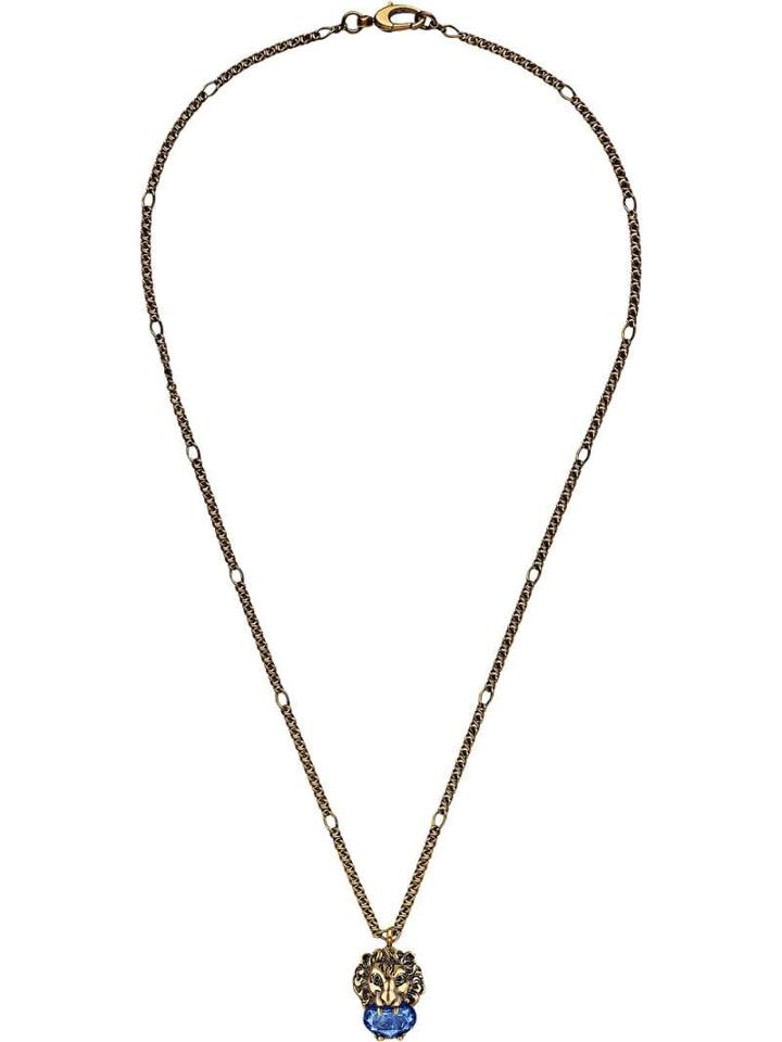 Gucci Lion Motif Necklace - Gold