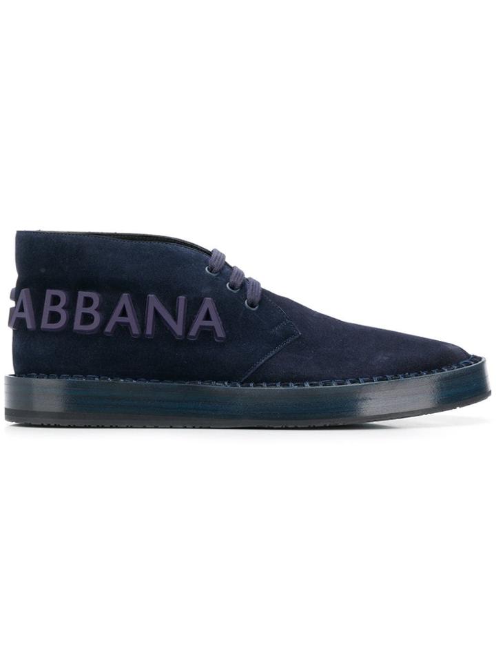 Dolce & Gabbana Logo Lace-up Shoes - Blue