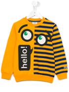 Fendi Kids Hello Sweatshirt, Boy's, Size: 10 Yrs, Yellow/orange