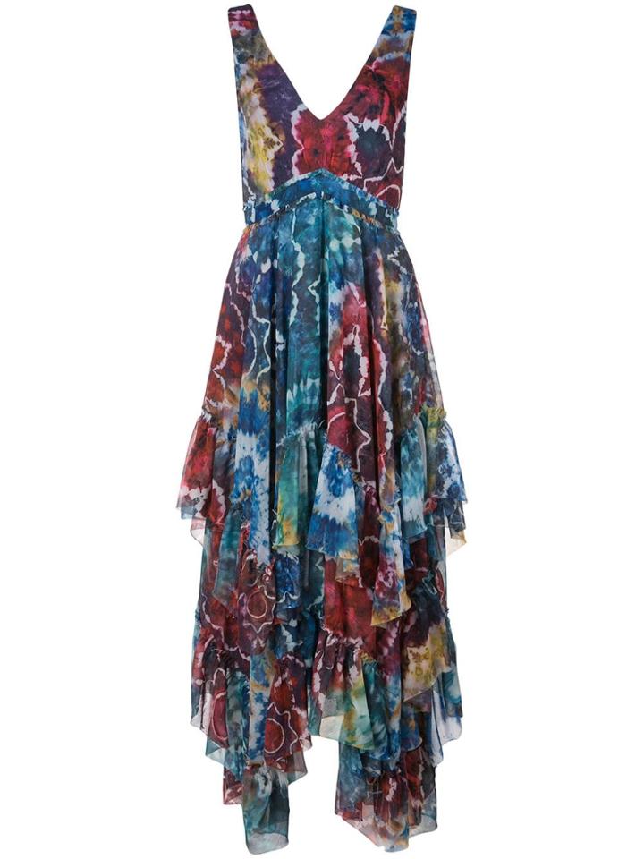 Alice+olivia Tie-dye Kaleidoscope Dress - Blue