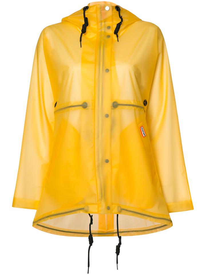 Hunter Vinyl Smock Transparent Coat, Women's, Size: Small, Yellow/orange, Polyurethane