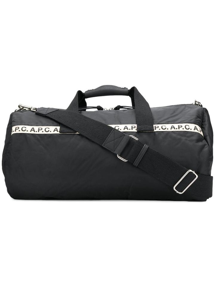 A.p.c. Logo Trim Duffel Bag - Black