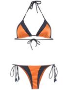 Brigitte Color Block Bikini Set - Yellow & Orange