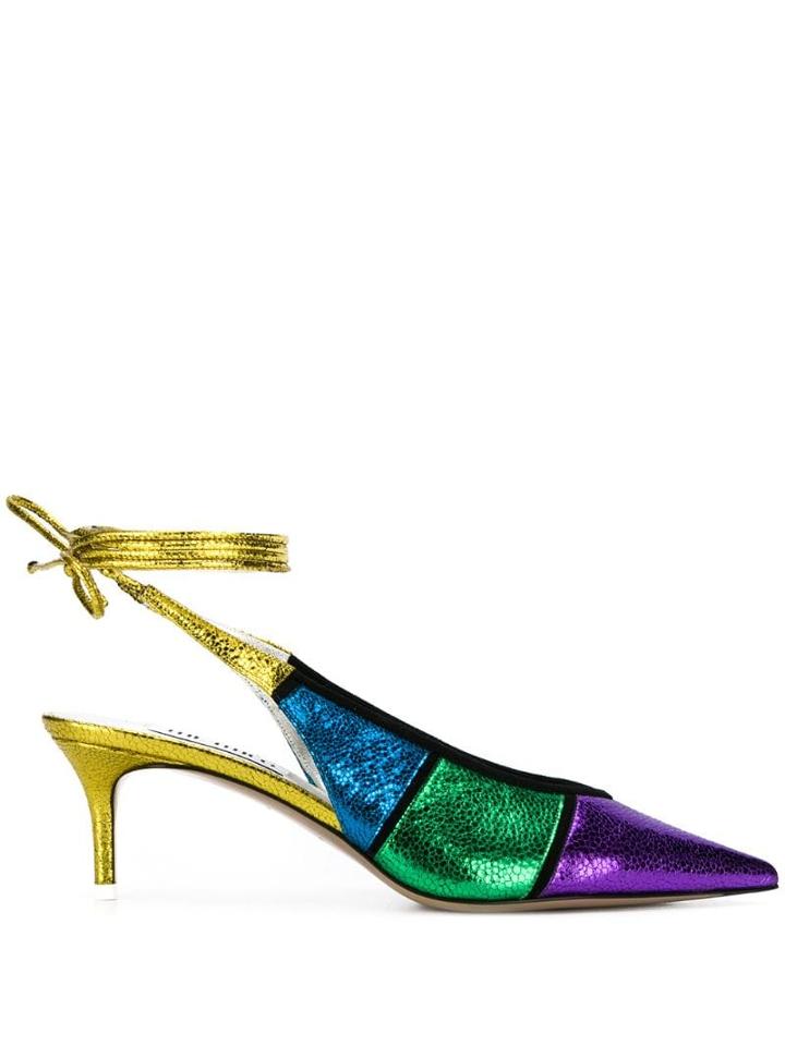 Attico Pointed Kitten Heel Pumps - Black