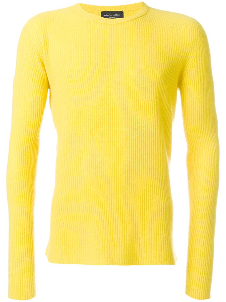 Roberto Collina Rib Knitted Sweater - Yellow & Orange