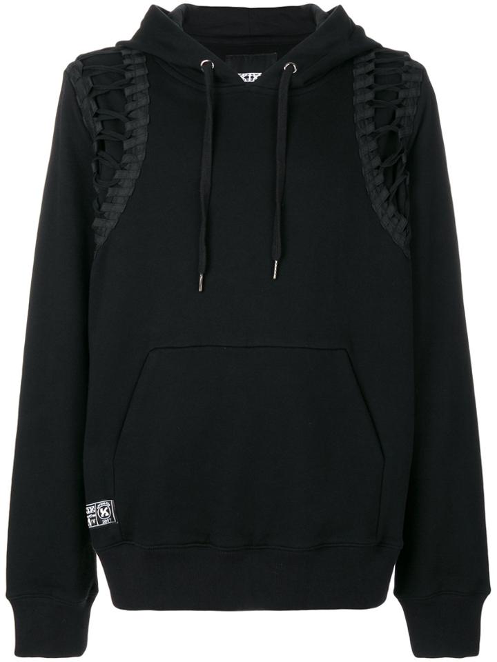 Ktz Lace-up Hoodie - Black