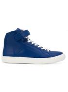Pierre Hardy Hi-top Sneakers, Men's, Size: 41, Blue, Calf Leather/leather/rubber