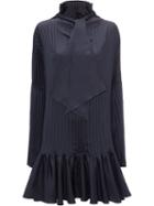 Jw Anderson Pleated Mini Dress - Blue