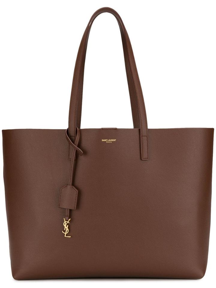 Saint Laurent E/w Shopping Bag - Brown
