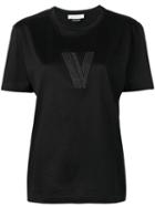 Versace Pre-owned Logo Embroidered T-shirt - Black