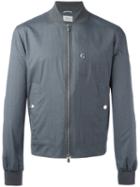 Brunello Cucinelli Zipped Bomber Jacket, Men's, Size: 52, Grey, Silk/wool/cotton