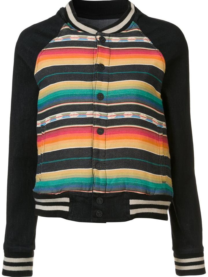 Mother Striped Bomber Jacket