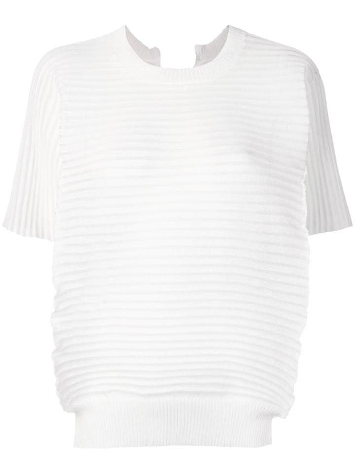 Junya Watanabe Micro Pleated T-shirt - White