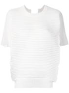 Junya Watanabe Micro Pleated T-shirt - White