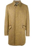Etro Internal Print Coat, Men's, Size: 50, Yellow/orange, Lamb Skin/polyamide/viscose/wool