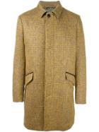 Etro Internal Print Coat, Men's, Size: 50, Yellow/orange, Lamb Skin/polyamide/viscose/wool