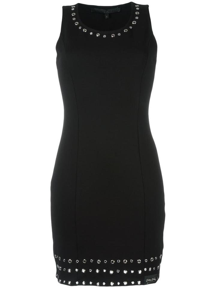 Philipp Plein Consus Mini Dress, Women's, Size: Medium, Black, Viscose/polyester/spandex/elastane