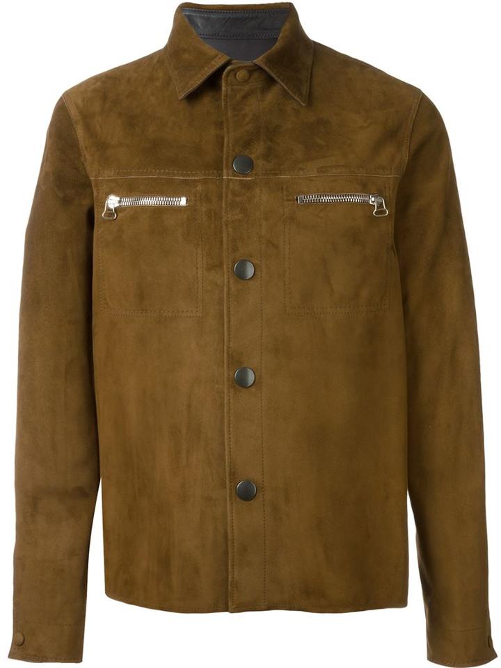 Lanvin Reversible Jacket, Men's, Size: 50, Brown, Lamb Skin