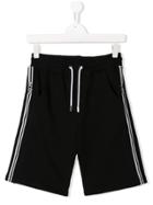 Gcds Kids Teen Logo Stripe Shorts - Black