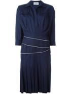 Gianfranco Ferre Vintage Crisscross Waistband Shirt Dress, Women's, Size: 44, Blue
