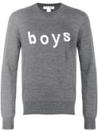 Comme Des Garçons Shirt Boys Printed Long Sleeved Sweater - Grey