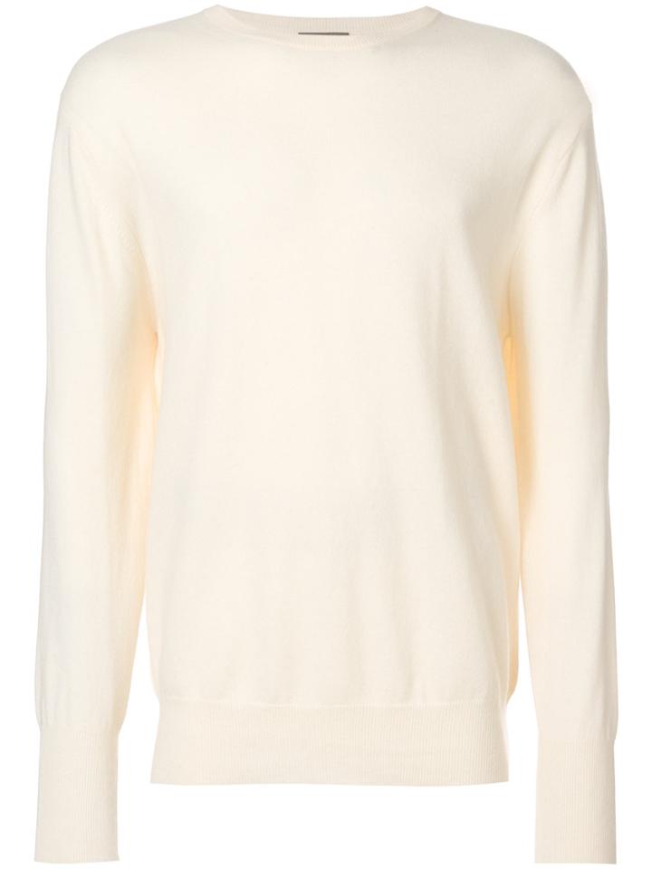 N.peal Oxford Round Neck Sweatshirt - Yellow & Orange