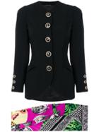 Versace Vintage Greek Leggings & Fitted Jacket - Black