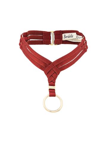 Bordelle Multi-strap Choker - Red