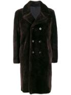 Ernest W. Baker Double-breated Fur Coat - Brown