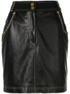 Versace Studded Fitted Skirt - Black