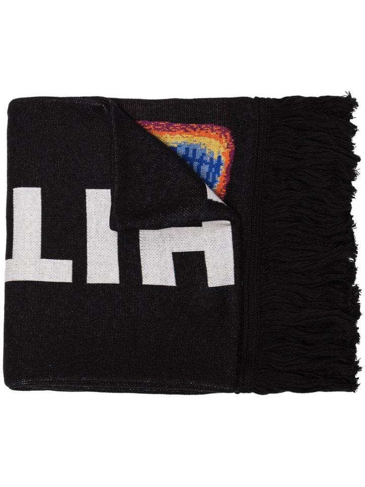 Off-white Thermo Logo Scarf - Black