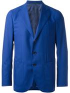Caruso Two Button Blazer, Men's, Size: 48, Blue, Cupro/wool