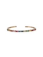 Suzanne Kalan 18k Gold Multicoloured Diamond And Sapphire Bracelet -