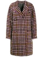 Isabel Marant Oversized Zaban Tweed Coat - Purple