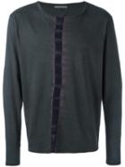 Suzusan Crew Neck Jumper, Men's, Size: Large, Black, Cotton/cashmere