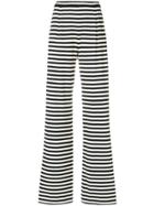 Max Mara Striped Wide Leg Trousers - Blue