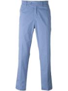 Aspesi Slim Chino Trousers, Size: 56, Blue, Cotton