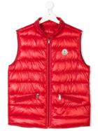 Moncler Kids Teen Padded Gilet - Red