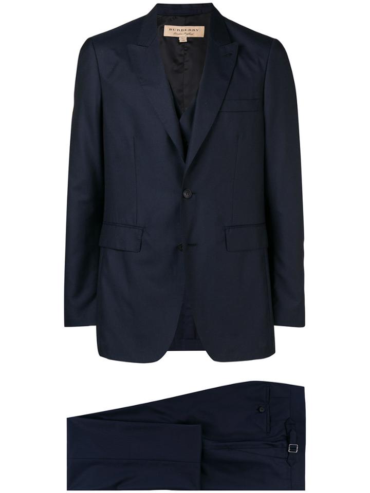 Burberry Slim-fit Three-piece Suit - Blue