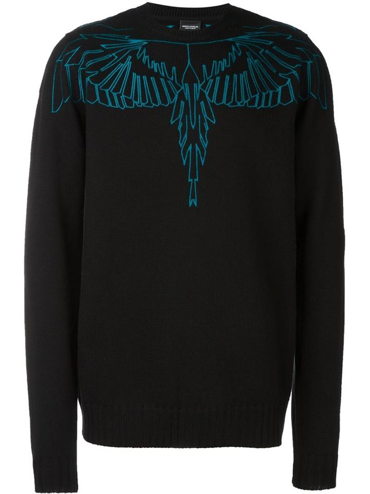 Marcelo Burlon County Of Milan 'aserel' Jumper, Men's, Size: Xs, Black, Wool