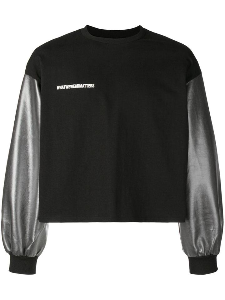 Wwwm Logo Print Sweatshirt - Black