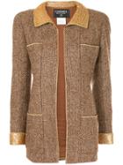 Chanel Pre-owned Tweed Fitted Jacket - Brown