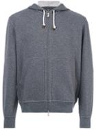Brunello Cucinelli - Zipped Hoodie - Men - Cotton/polyamide - L, Grey, Cotton/polyamide