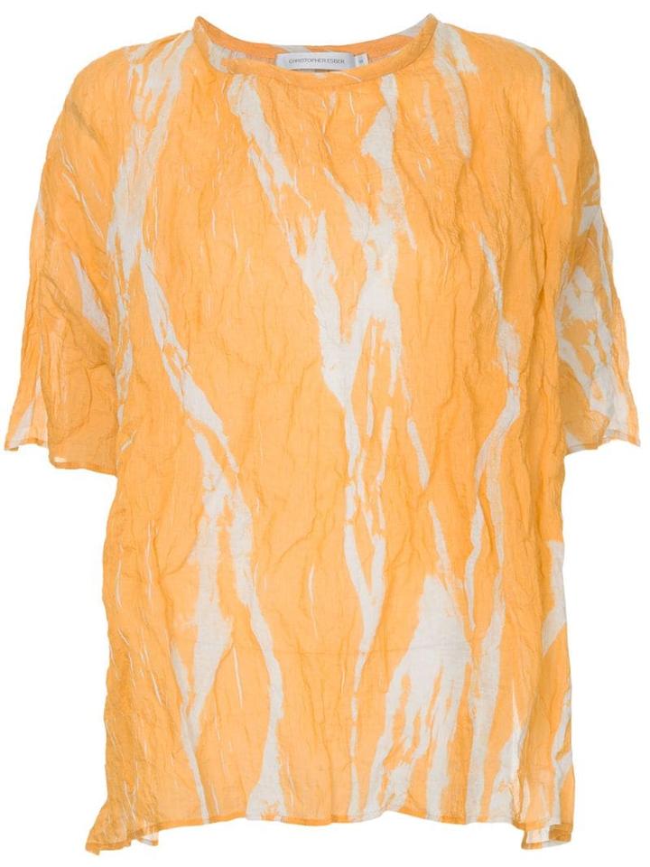 Christopher Esber Ruched Shortsleeved Blouse - Yellow