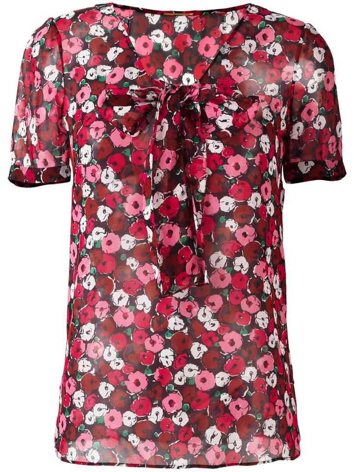 Saint Laurent Anemone Printed Top, Women's, Size: 40, Silk